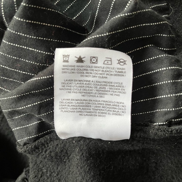 Hurley Button Front Hoodie, Black, M - Picture 5 of 5